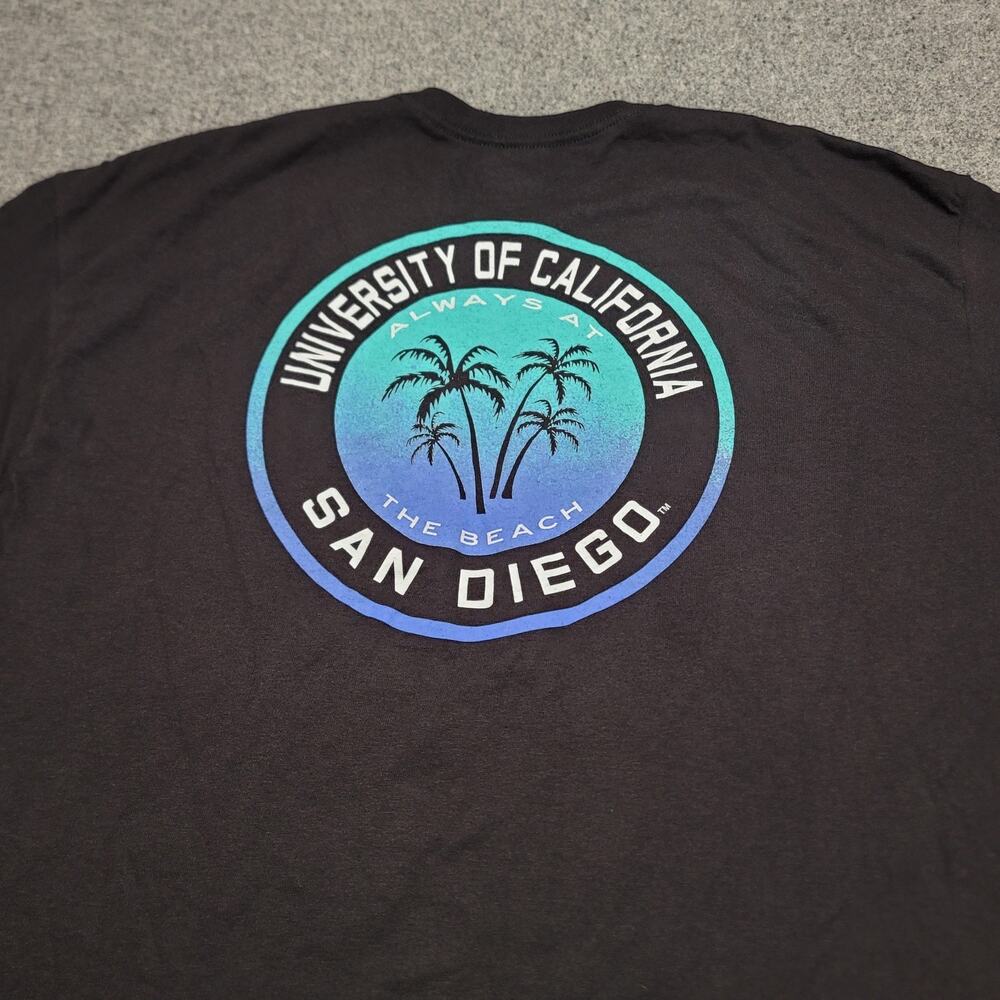 UCSD Tritons Shirt Mens 2XL XXL Black Blue 84 Collegiate Graphic Crewneck Pocket